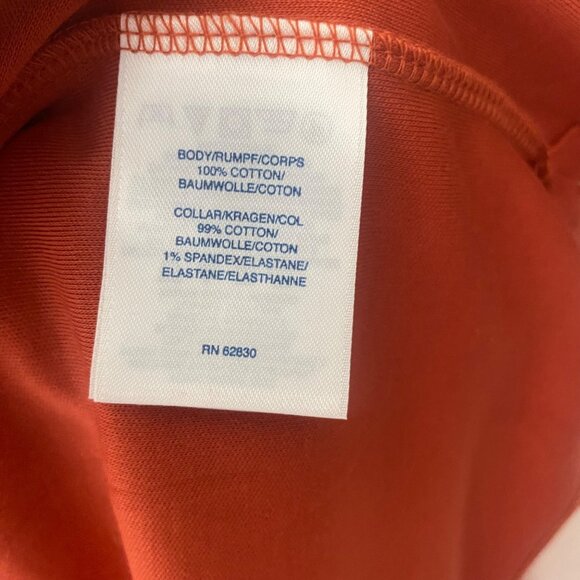 Lot of 2 Lands End Long Sleeve Polo Shirt Mens L Red Orange Cotton Blend - Picture 2 of 7